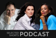 Richard Kind, a smiling man resting his head on his hand, Julianna Margulies, a woman with long, dark hair, and Karen Pittman, a smiling woman with braids, resting her head on her fisted hand.