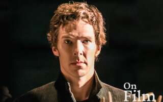 Actor Benedict Cumberbatch in a scene from Hamlet.