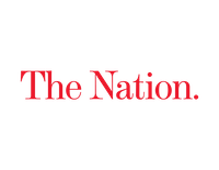 The nation logo wordmark large scale rgb red